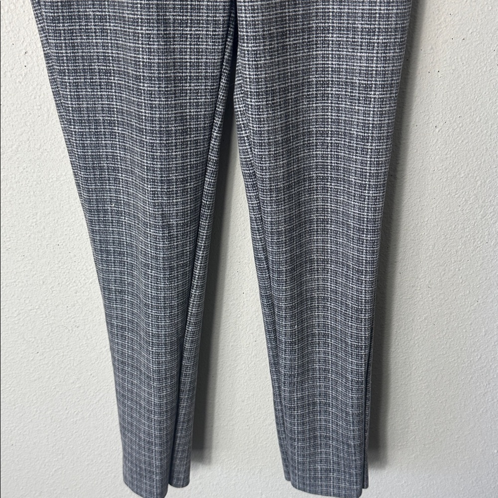 Zara Basic Gray Checkered Plaid Elastic Leggings-… - image 3